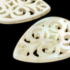 36mm x 50mm Cream Laser Cut Lucite Teardrop Chandelier #LUC023