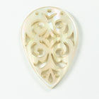 28mm x 40mm Cream Laser Cut Lucite Teardrop Chandelier #LUC013