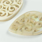 28mm x 40mm Cream Laser Cut Lucite Teardrop Chandelier #LUC013