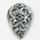 20mm x 30mm Hematite Laser Cut Lucite Teardrop Chandelier #LUC004