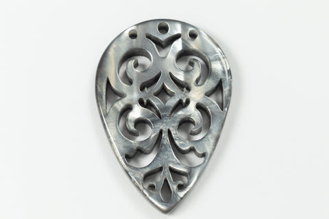 20mm x 30mm Hematite Laser Cut Lucite Teardrop Chandelier #LUC004