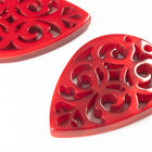 28mm x 40mm Marsala Laser Cut Lucite Teardrop Chandelier #LUC015