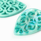 20mm x 30mm Turquoise Laser Cut Lucite Teardrop Chandelier #LUC006