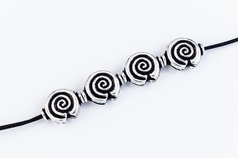 10mm Antique Silver Spiral Bead #MBA410-General Bead