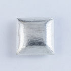 16mm Silver Brushed Puff Square Bead #MBA411-General Bead