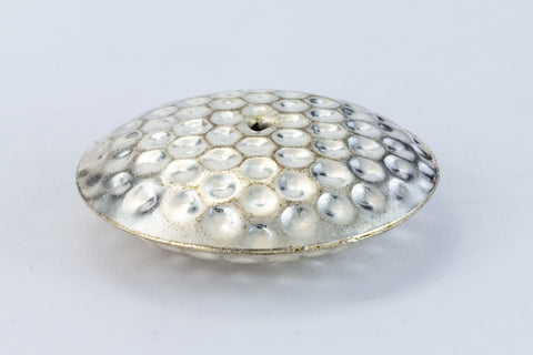 35mm Silver Dimpled Flat Saucer Bead #MBA412-General Bead