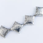 20mm Antique Silver Embossed Square Bead #MBA413-General Bead