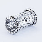 20mm Antique Silver Perforated Tube Bead #MBA414-General Bead