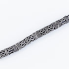 12mm Antique Silver Traditional Tube Bead #MBA420-General Bead