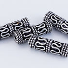 12mm Antique Silver Traditional Tube Bead #MBA420-General Bead
