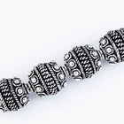 15mm Antique Silver Traditional Oval Bead #MBA421-General Bead