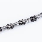14mm Antique Silver Patterned Tube Bead #MBA423-General Bead