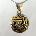 19mm x 26mm Antique Brass Floral Filigree Diffuser Cage Pendant #MBB014