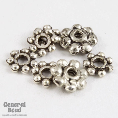 5mm Antique Silver Pewter Daisy Spacer-General Bead
