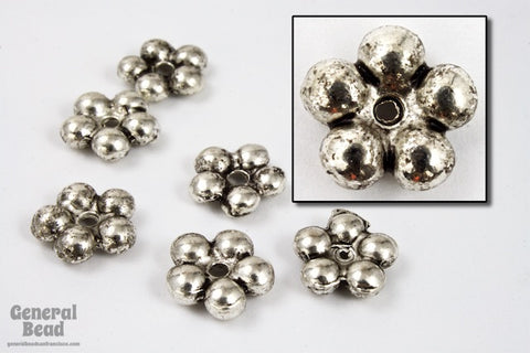 8mm Silver 5 Petal Spacer Bead #MBB119-General Bead