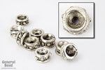 6mm Antique Silver Beaded Pewter Spacer-General Bead