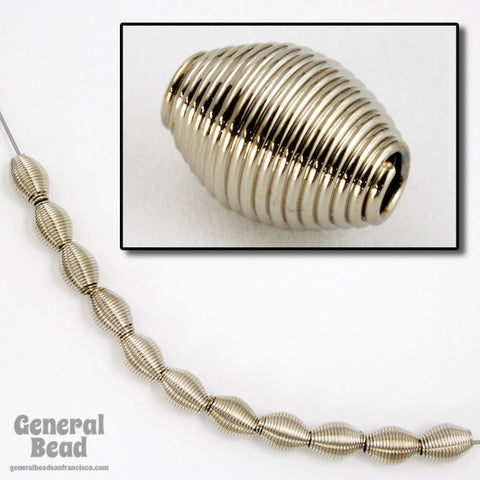 10mm Silver Oval Wire Bead #MBB180-General Bead