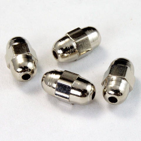 9mm Silver Industrial Oval Bead-General Bead