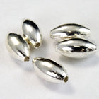 4mm x 8mm Silverplate Oval Bead-General Bead