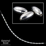 2mm x 4mm Silver Oval Bead-General Bead