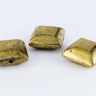 16mm Antique Brass Brushed Puff Square Bead #MBB411-General Bead