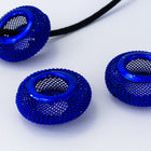 28mm x 14mm Blue Wire Mesh Rondelle Bead #MBB502-General Bead