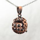 19mm x 26mm Antique Copper Grid Diffuser Cage Pendant #MBC014