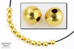 6.3mm Round Gold Tone Bead-General Bead