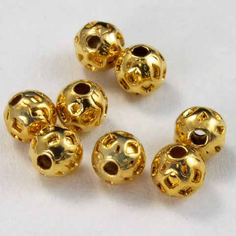 4mm Gold Dimpled Bead-General Bead