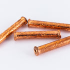 25mm Copper Patterned Tube Bead #MBC409-General Bead