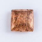 16mm Antique Copper Brushed Puff Square Bead #MBC411-General Bead