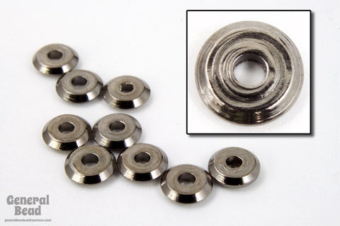 4mm Gunmetal Flat Metal Spacer Bead-General Bead
