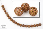 6mm Antique Copper Round Filigree Bead-General Bead