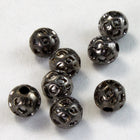 4mm Gunmetal Dimpled Bead #MBD317-General Bead