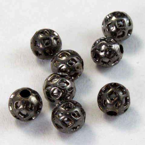 4mm Gunmetal Dimpled Bead #MBD317-General Bead