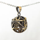 19mm x 26mm Antique Brass Beaded Daisy Diffuser Cage Pendant #MBE014