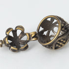 19mm x 26mm Antique Brass Beaded Daisy Diffuser Cage Pendant #MBE014