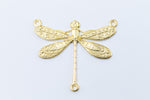 21mm x 25mm Gold Dragonfly Connector #NBF021-General Bead