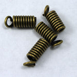 8mm Antique Brass Coil Spring Cord End #MBF216-General Bead
