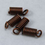 8mm Antique Copper Coil Spring Cord End #MBG216-General Bead