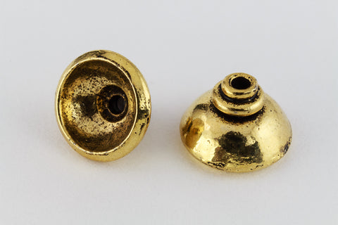 10mm Antique Gold Bead Cap #MCA055-General Bead