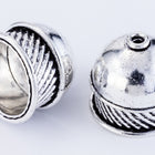 23mm Antique Silver Bead Cap #MCA068-General Bead