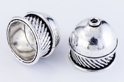 23mm Antique Silver Bead Cap #MCA068-General Bead