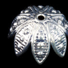 12mm Silver Tone Flower Bead Cap-General Bead