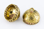23mm Brass Floral Bead Cap with Loops #MCB069-General Bead