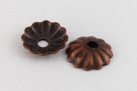 4.5mm Antique Copper Fluted Bead Cap #MCD056-General Bead