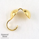 4mm Gold Tone Clamshell Bead Tip with Loop-General Bead