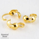 4mm Gold Tone Clamshell Bead Tip with Loop-General Bead