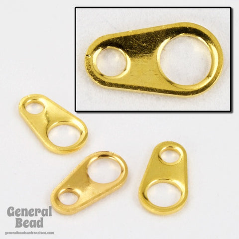 6mm Gold Tone Dog Tag Connector #MFA011-General Bead