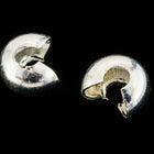 3mm Silver Crimp Cover #MFA036-General Bead
